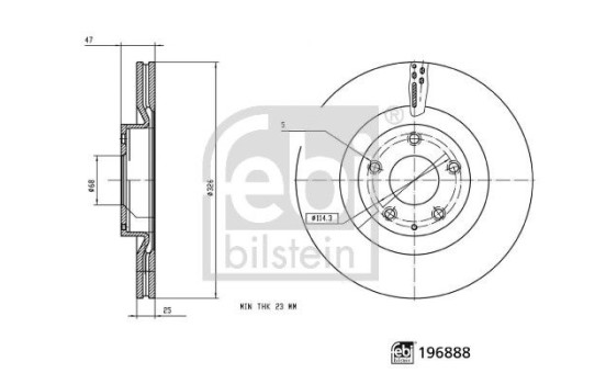 Brake disc 196888 FEBI, Image 4