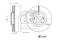 Brake disc 196889 FEBI