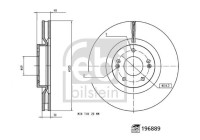 Brake disc 196889 FEBI