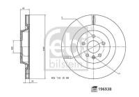 Brake disc 196938 FEBI