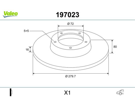 Brake Disc 197023 Valeo, Image 4