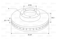 Brake Disc 197047 Valeo