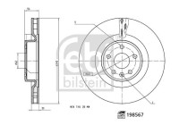 Brake disc 198567 FEBI