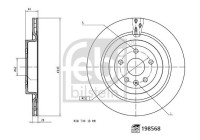 Brake disc 198568 FEBI