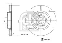 Brake disc 198760 FEBI