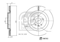 Brake disc 198763 FEBI