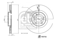 Brake disc 198766 FEBI