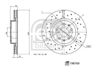 Brake disc 198769 FEBI