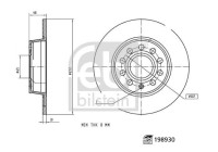 Brake disc 198930 FEBI