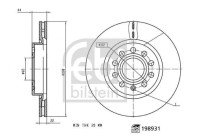 Brake disc 198931 FEBI