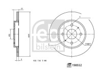 Brake disc 198932 FEBI