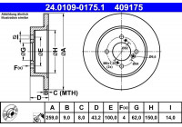 Brake Disc 24.0109-0175.1 ATE