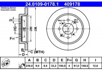 Brake Disc 24.0109-0178.1 ATE