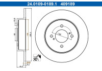 Brake disc 24.0109-0189.1 ATE