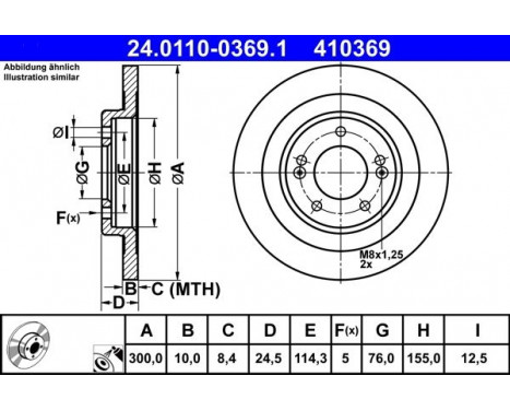 Brake Disc 24.0110-0369.1 ATE