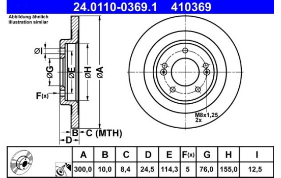Brake Disc 24.0110-0369.1 ATE