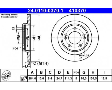 Brake Disc 24.0110-0370.1 ATE