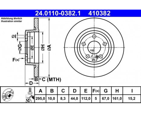 Brake Disc 24.0110-0382.1 ATE