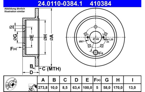 Brake Disc 24.0110-0384.1 ATE