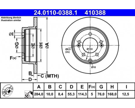 Brake Disc 24.0110-0388.1 ATE