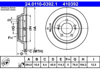 Brake disc 24.0110-0392.1 ATE