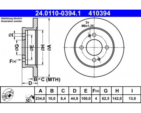 Brake Disc 24.0110-0394.1 ATE