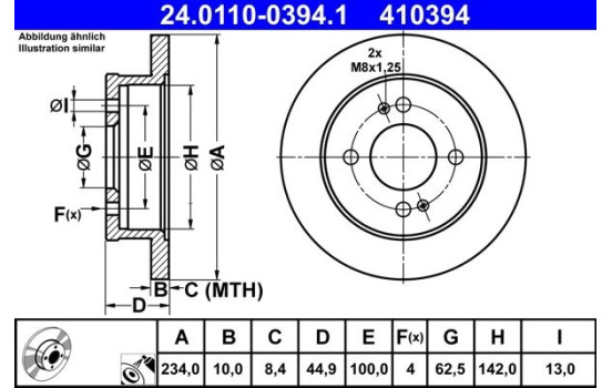 Brake Disc 24.0110-0394.1 ATE
