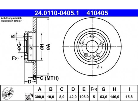 Brake Disc 24.0110-0405.1 ATE