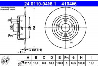 Brake Disc 24.0110-0406.1 ATE