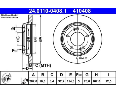 Brake Disc 24.0110-0408.1 ATE