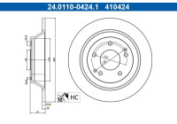 Brake disc 24.0110-0424.1 ATE