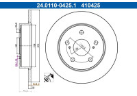 Brake disc 24.0110-0425.1 ATE