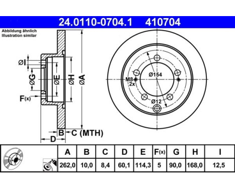 Brake Disc 24.0110-0704.1 ATE