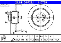 Brake Disc 24.0110-0728.1 ATE