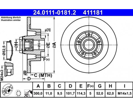 Brake Disc 24.0111-0181.2 ATE