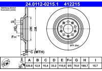 Brake Disc 24.0112-0215.1 ATE