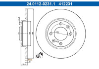 Brake disc 24.0112-0231.1 ATE