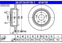 Brake Disc 24.0114-0118.1 ATE