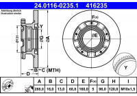 Brake Disc 24.0116-0235.1 ATE