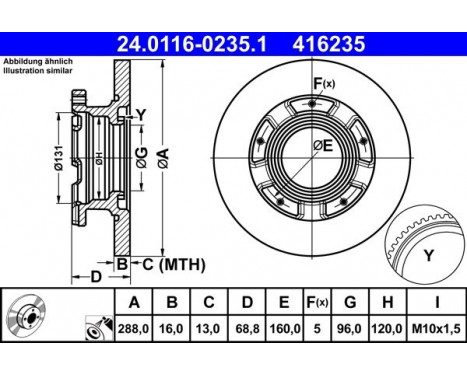 Brake Disc 24.0116-0235.1 ATE