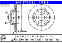 Brake disc 24.0117-0112.1 ATE