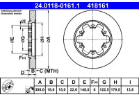 Brake Disc 24.0118-0161.1 ATE