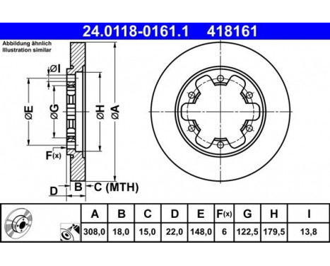 Brake Disc 24.0118-0161.1 ATE