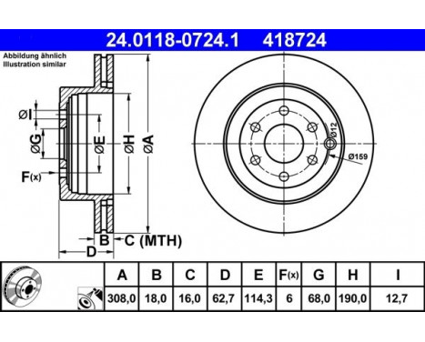 Brake Disc 24.0118-0724.1 ATE