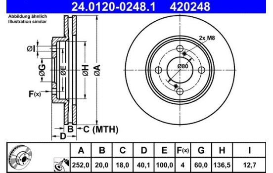 Brake Disc 24.0120-0248.1 ATE