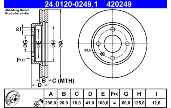 Brake Disc 24.0120-0249.1 ATE