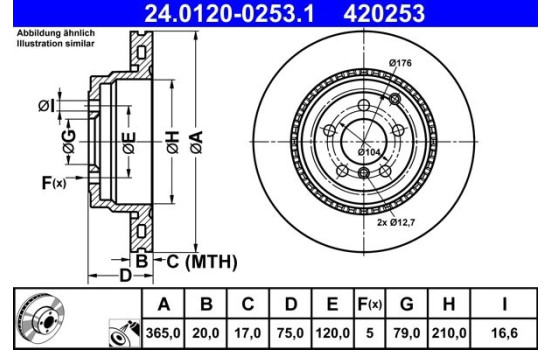Brake Disc 24.0120-0253.1 ATE