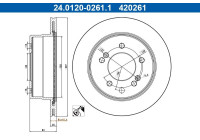Brake disc 24.0120-0261.1 ATE