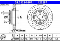 Brake Disc 24.0122-0287.1 ATE