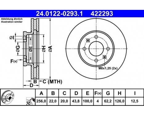 Brake Disc 24.0122-0293.1 ATE